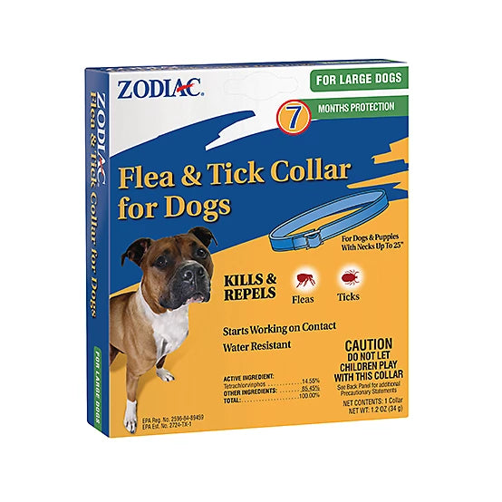 Zodiac Flea and Tick Collar for Large Dogs and Puppies, 7 Months Protection