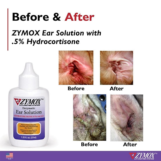 Zymox Ear Cleansing Solution for Dogs and Cats, 1.25 oz.