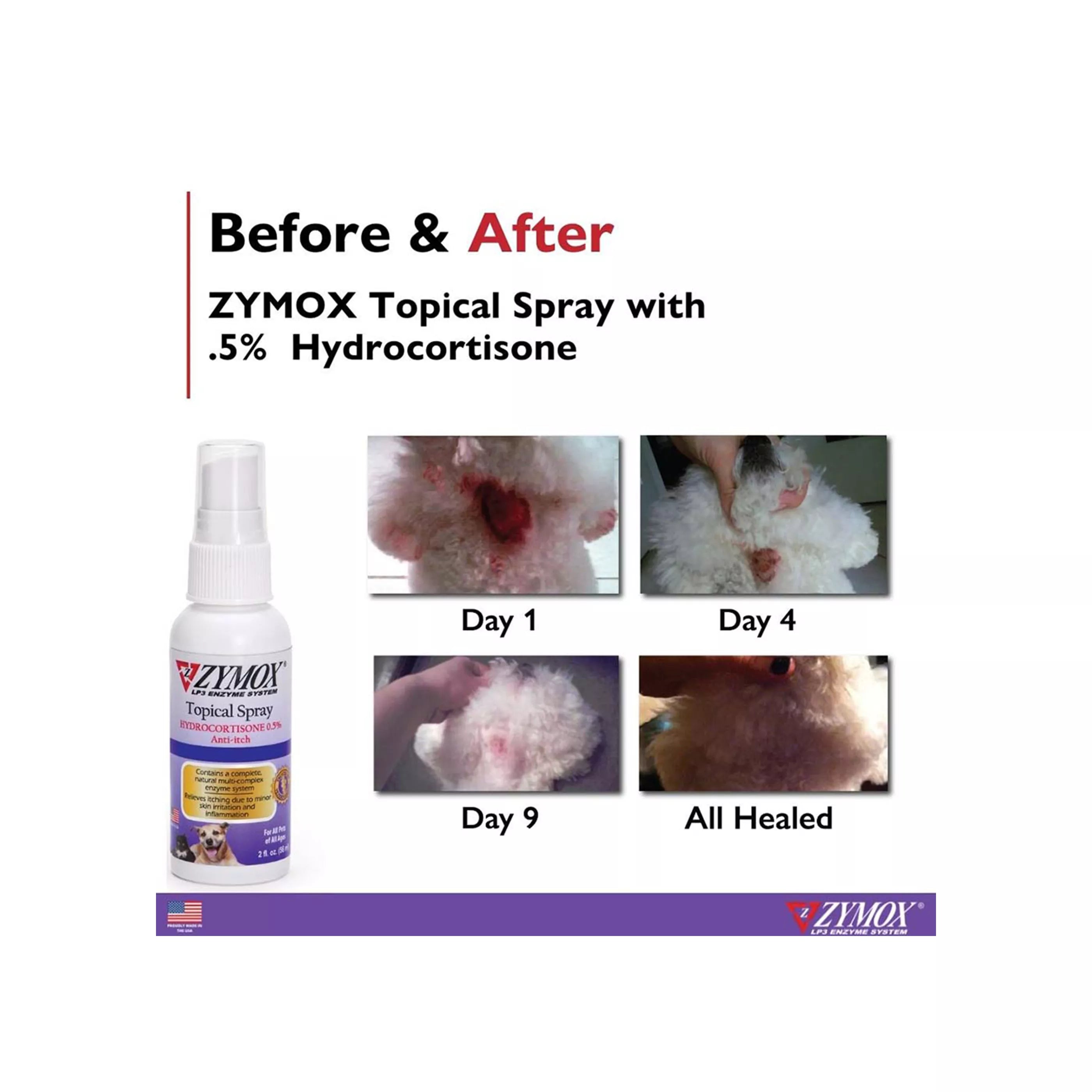 Zymox Enzymatic Topical Spray for Dogs & Cats, 2 oz