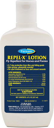 Farnam Repel-X Lotion Fly Repellent for Horses and Ponies lotion, 8 oz