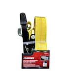Husky 27 ft. x 2 in Heavy-Duty Ratchet Tie-Down Strap with J Hook